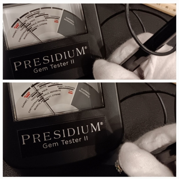 10K Gold Necklace Pendant Heart Lab Emerald White Quartz 10KT - Picture 4 of 5